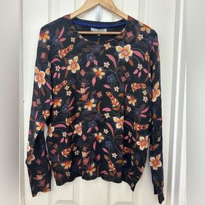 Daniel Rainn Black Floral Sweatshirt